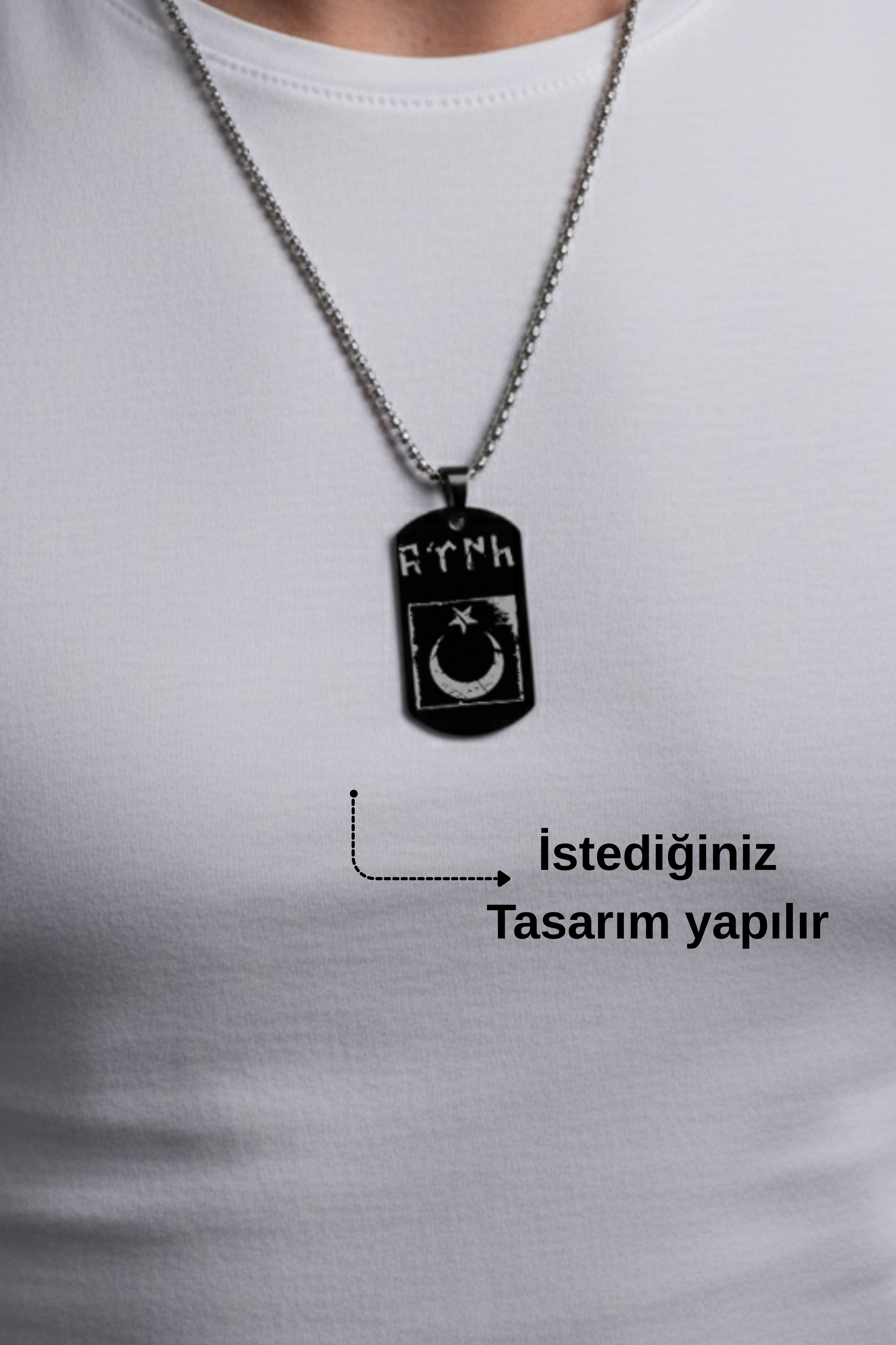 Asker Künyesi Çelik Kolye