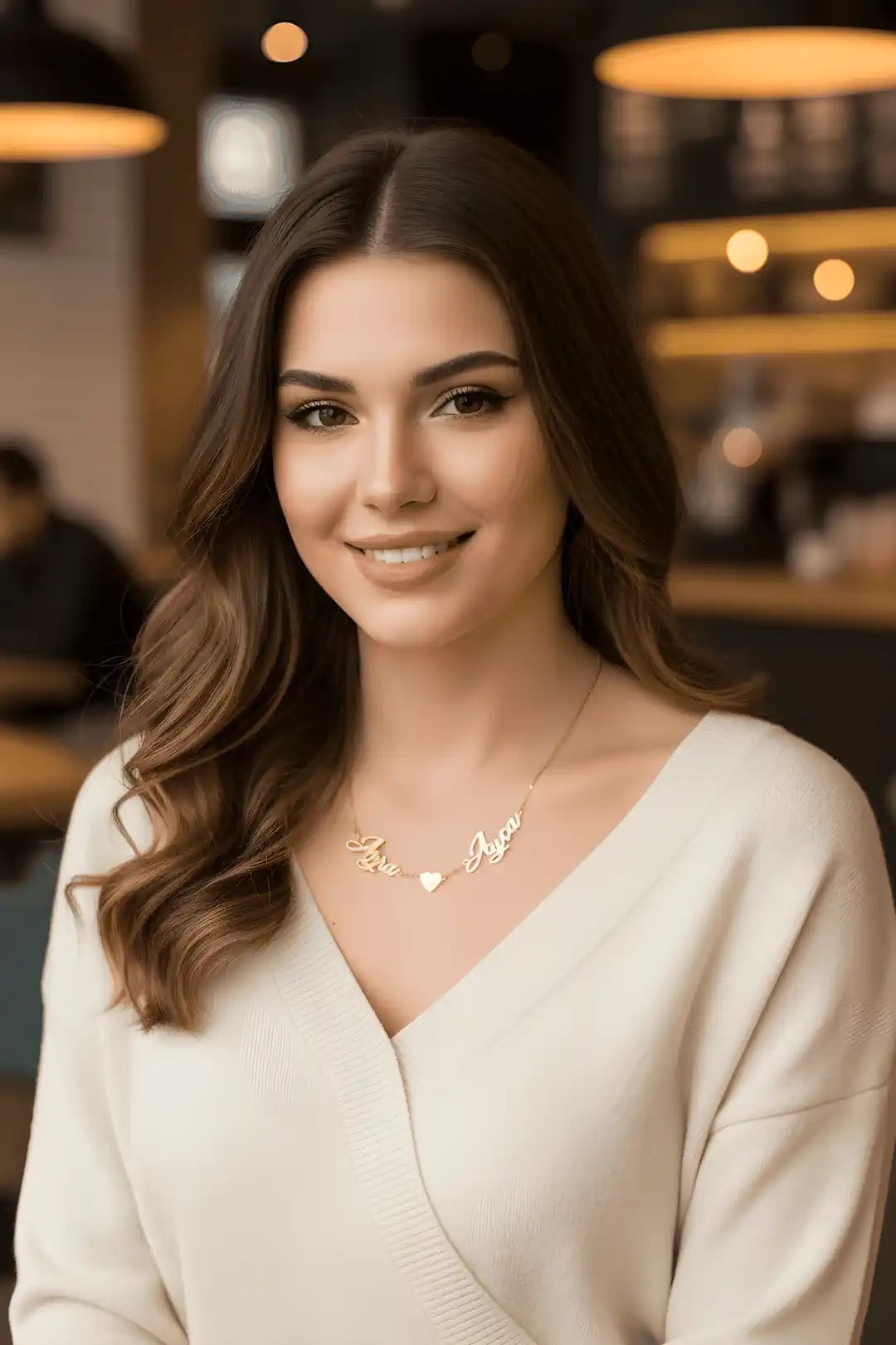Kişiye Özel Üç İsimli Gümüş Kolye
