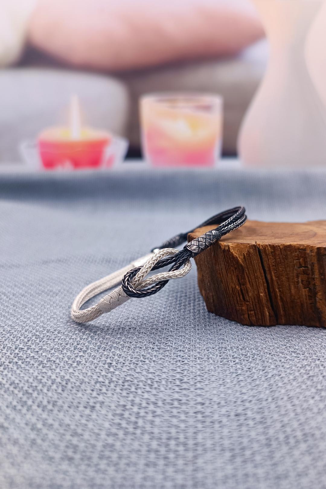ブレスレット STONEHENgE Stonehenge Love Knot silver bracelet Sterling Silver Intertwined Love Knot & Infinity Cuff Bangle