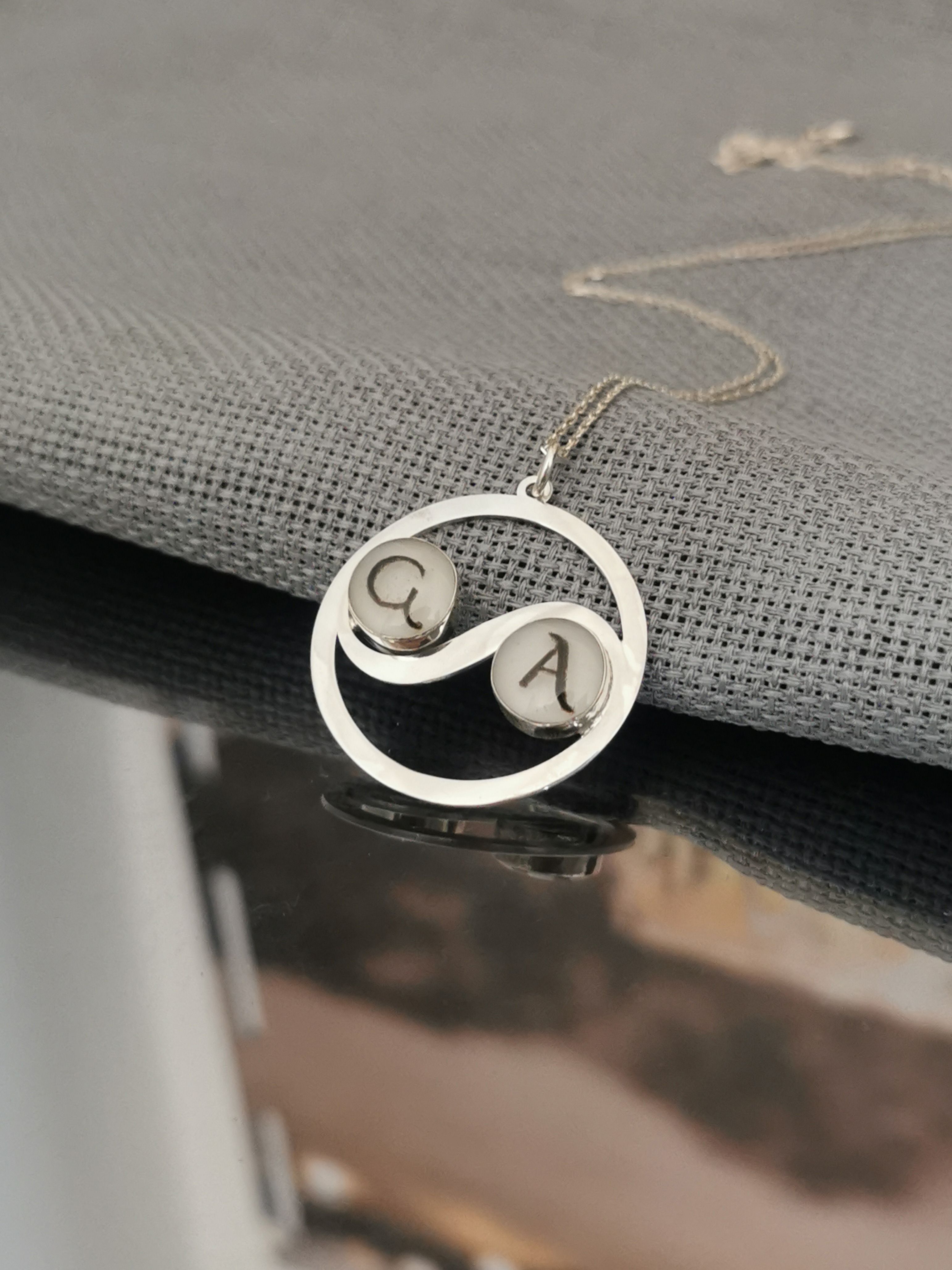 Personalized Lock of Hair Infinity Pendant Necklace