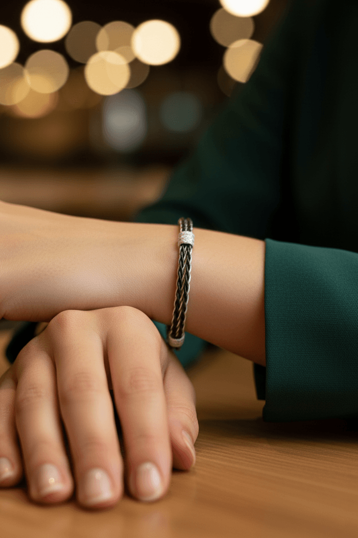 Hand Woven Pure Silver Unisex Kazaziye Bracelet