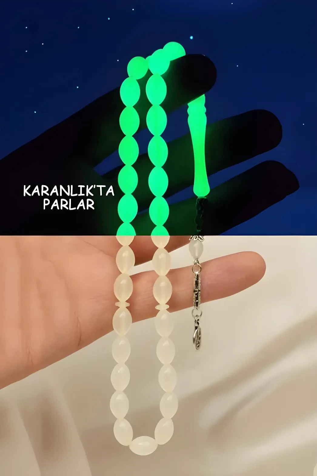 Fosforlu Kedi Gözü Tespih