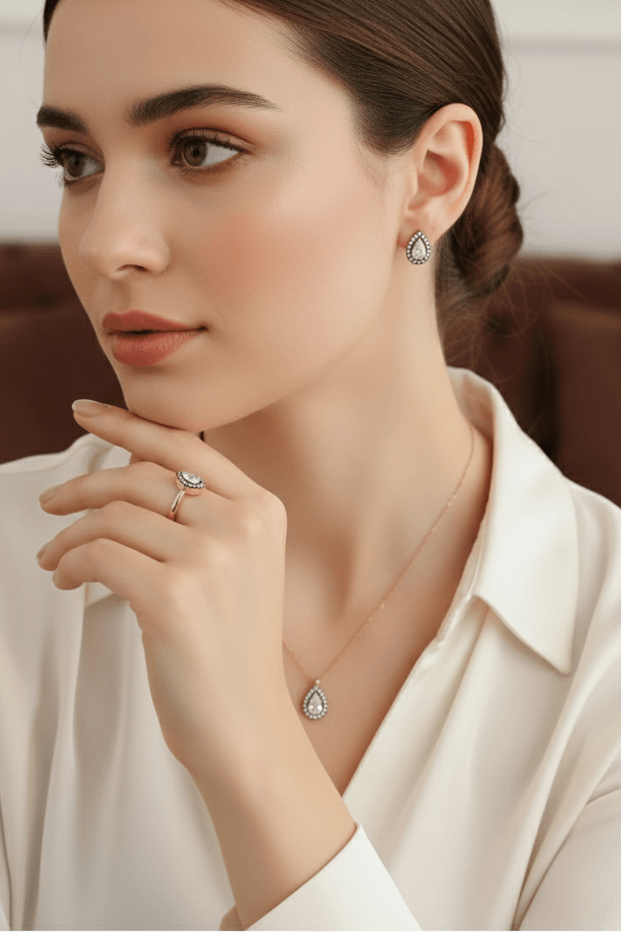 Gümüş Mini Damla Set