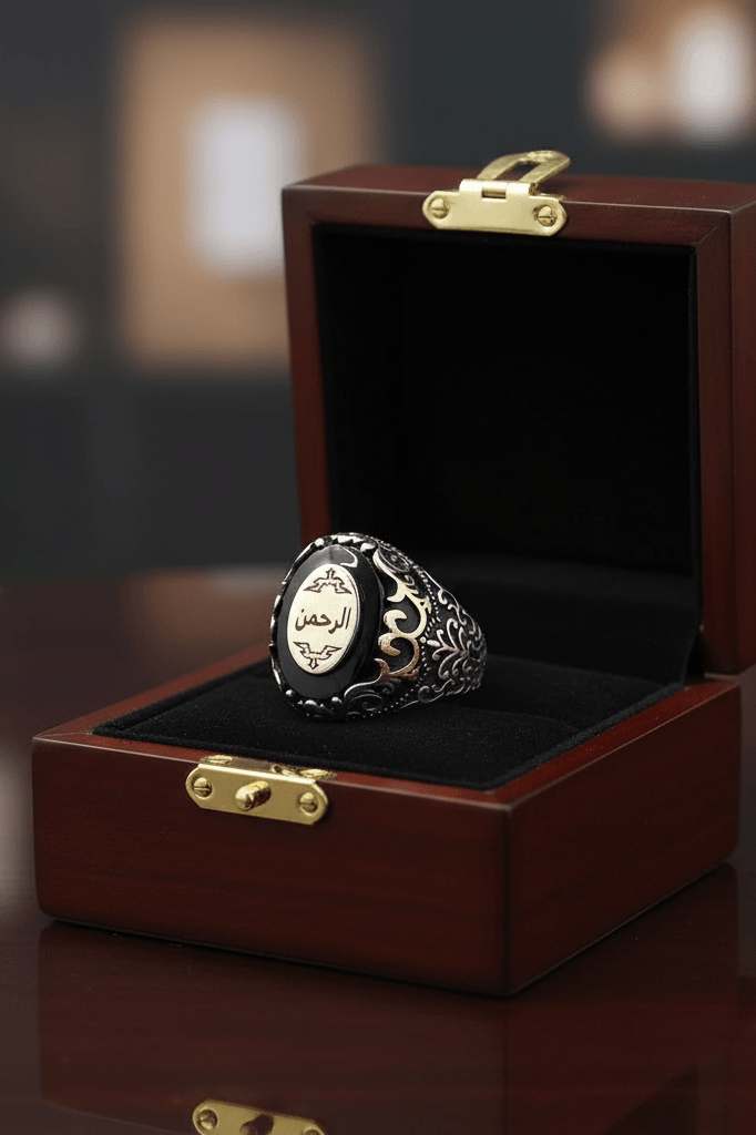 Personalized Agate Stone Silver Ring