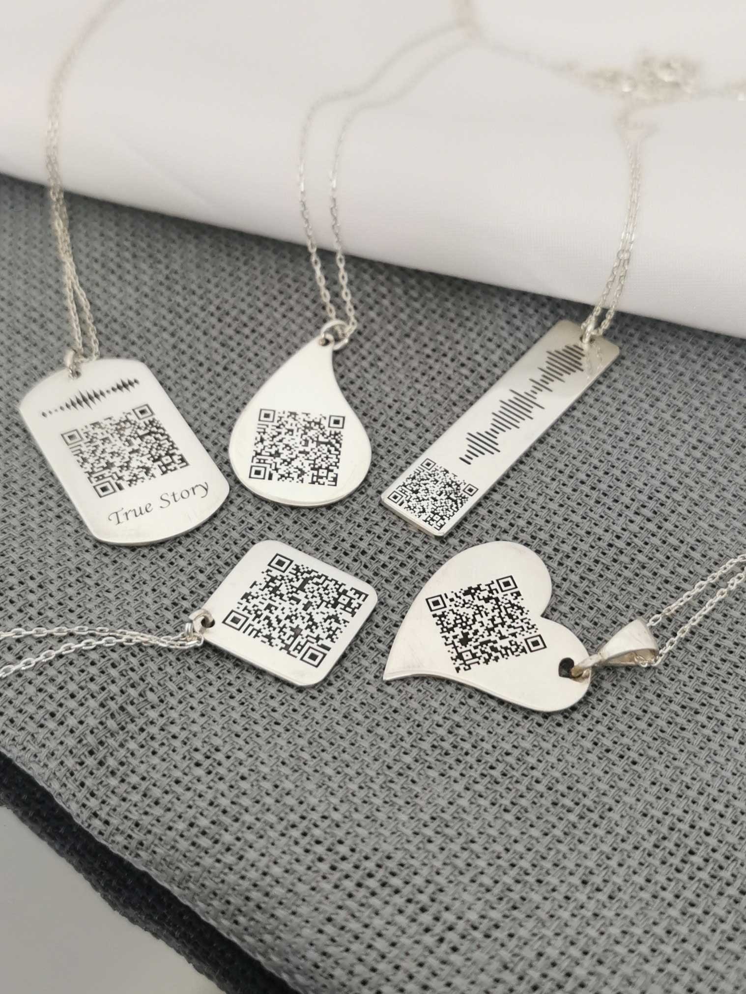Qr Code Custom Pets Cat Id Tags Collar Pet Tag Personalized Accessories  Custom Engraved Necklace Chain Charm Supplies - AliExpress