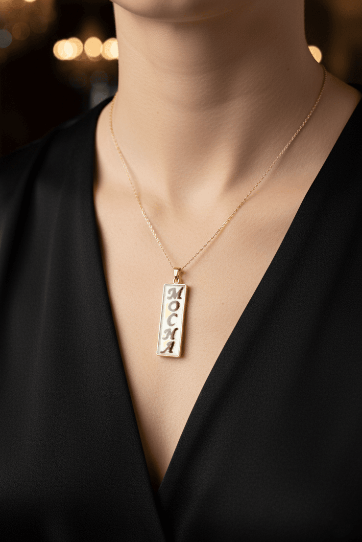 Personalized Name Necklace Made of Human or Pet Hairs