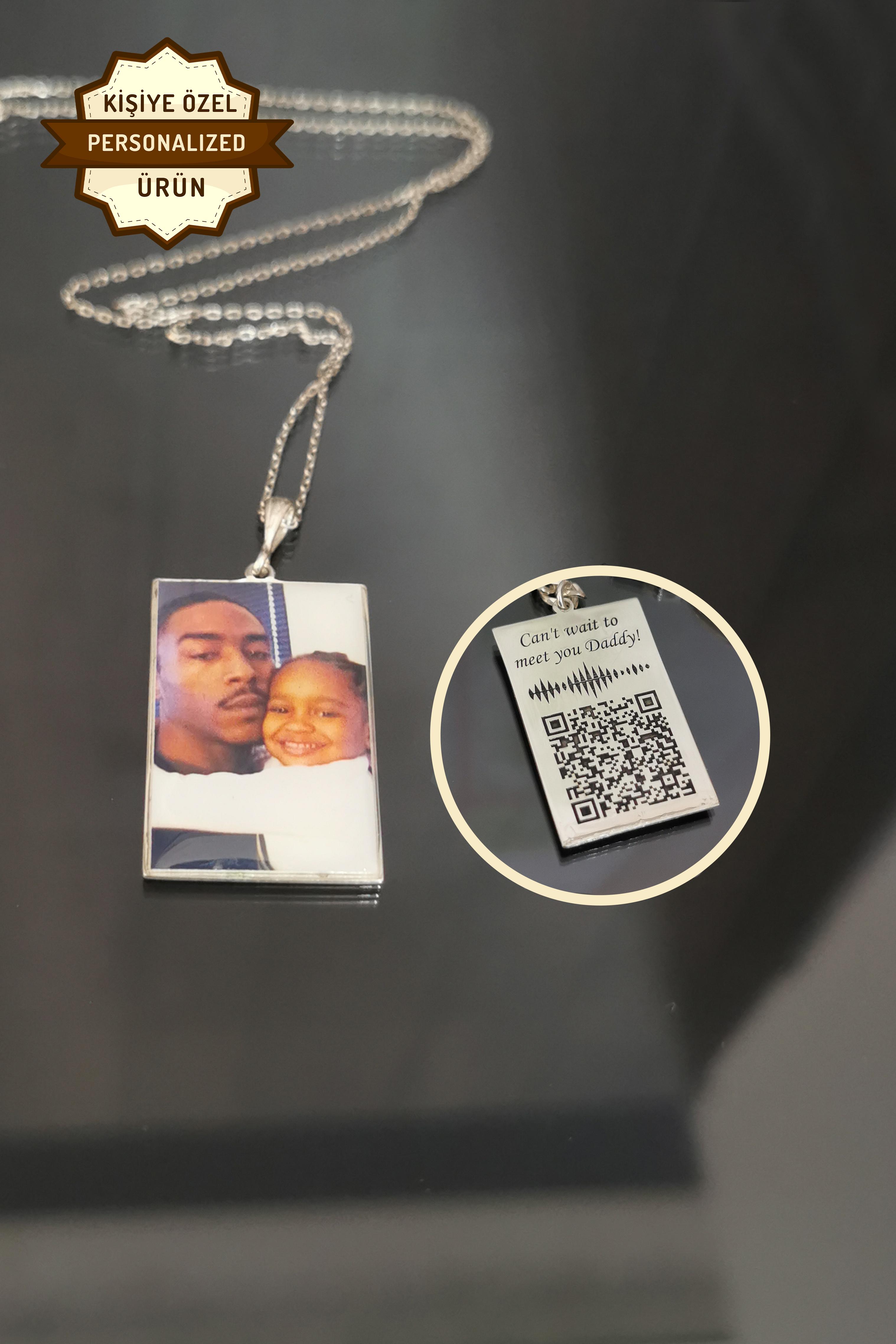 Personalized Photo & QR Code Memorial Necklace