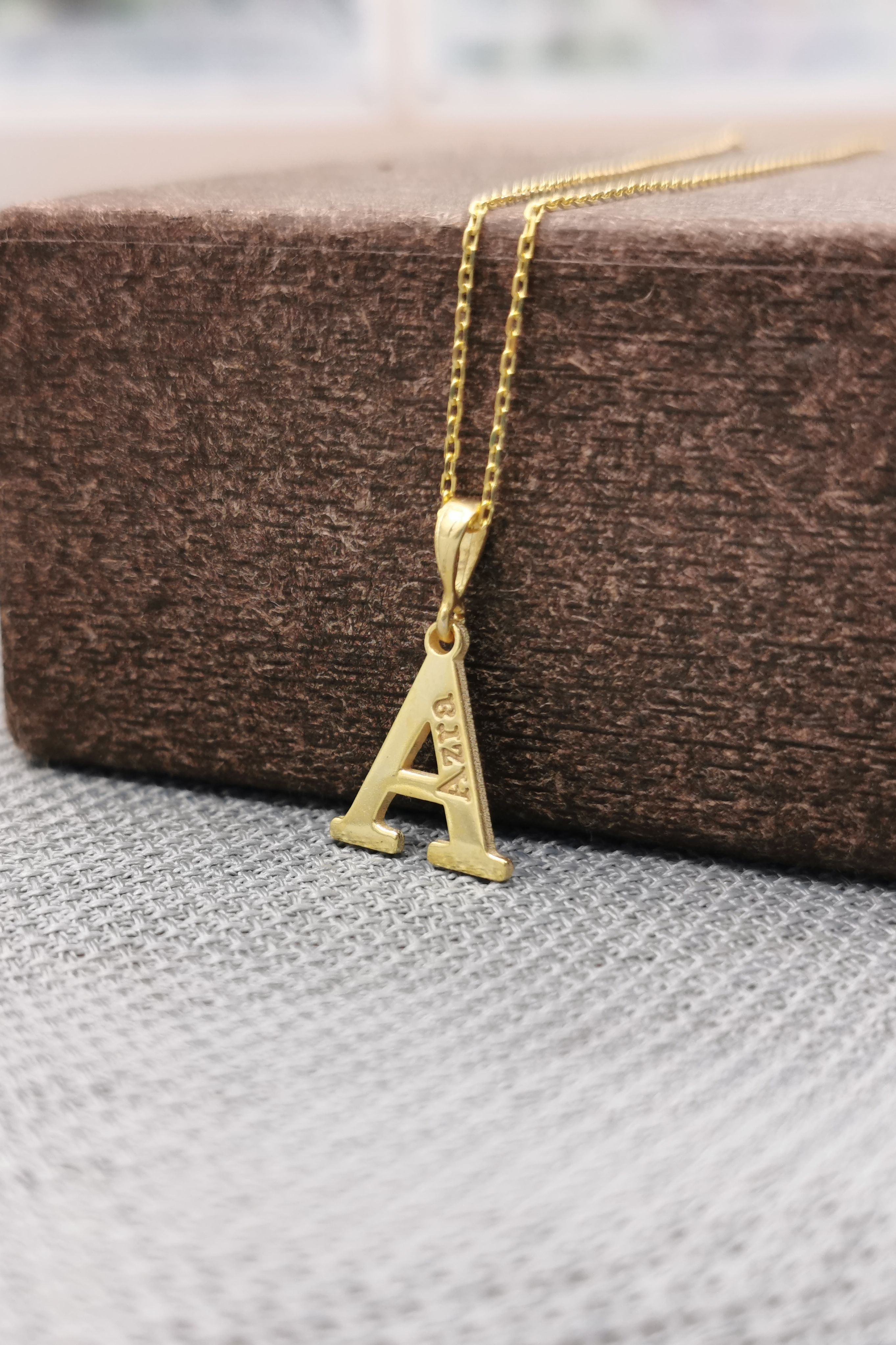 Name Engraved on Initial Personalized Necklace
