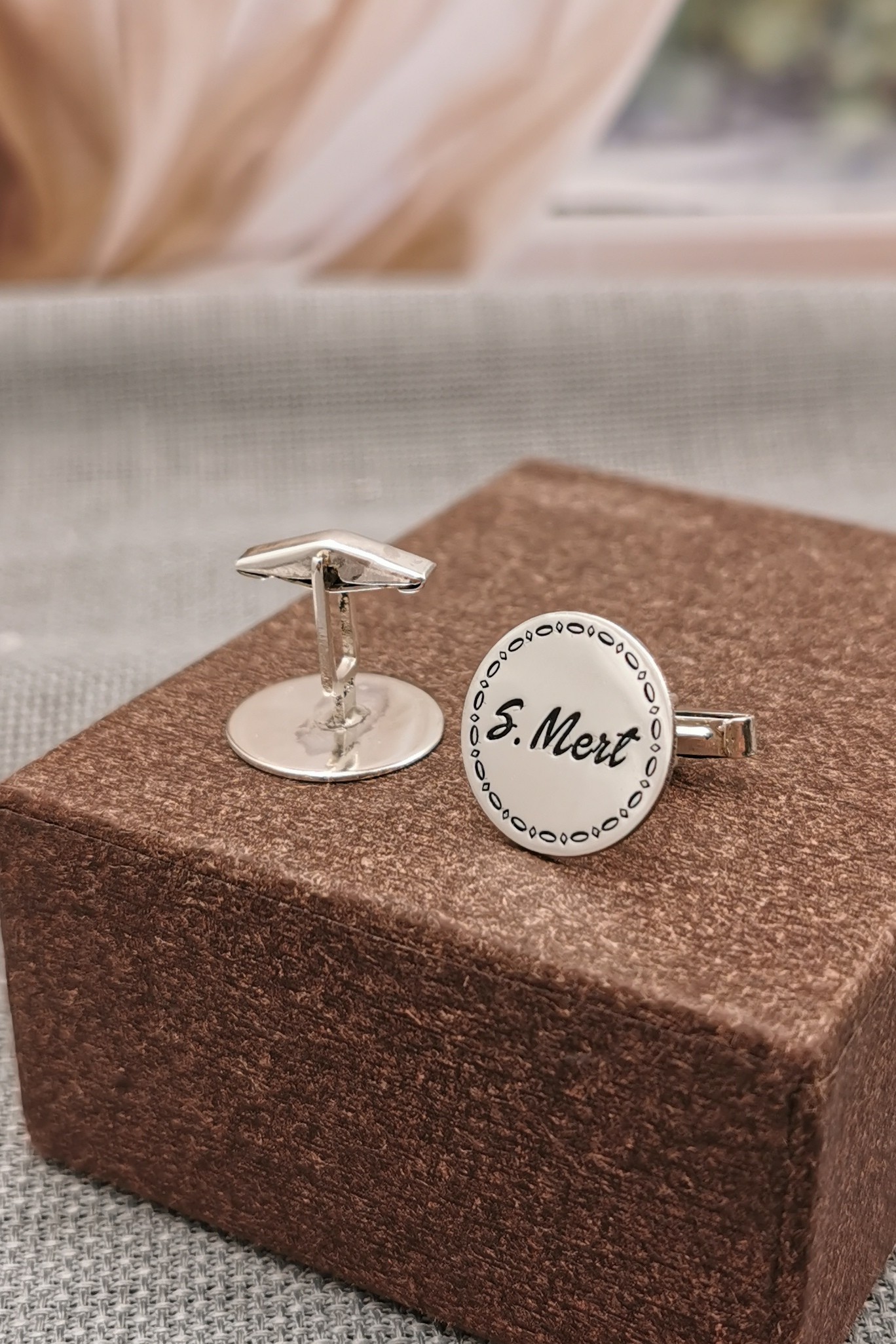 Personalized Name Round Cufflink