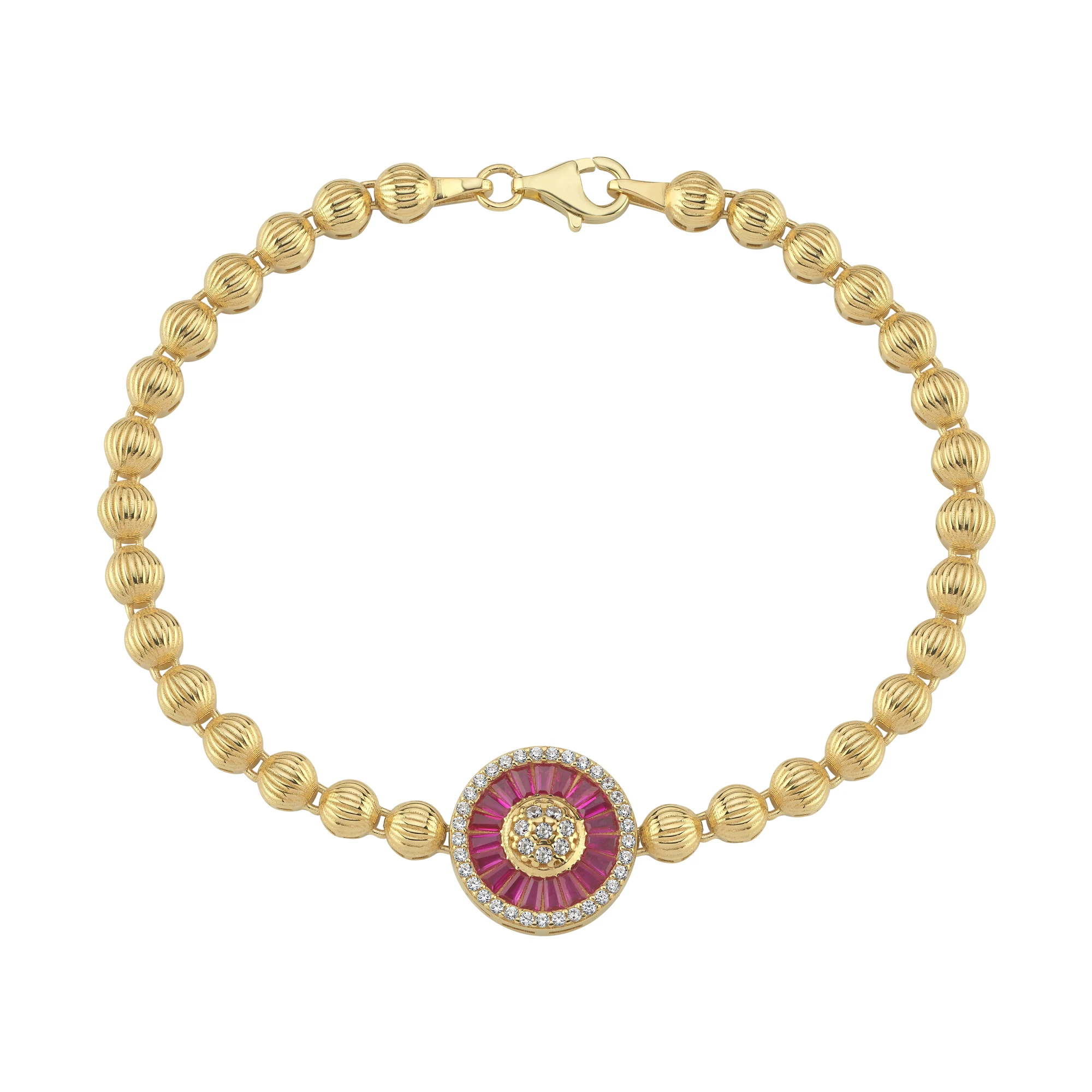 Renkli Taşlı Altın Bileklik