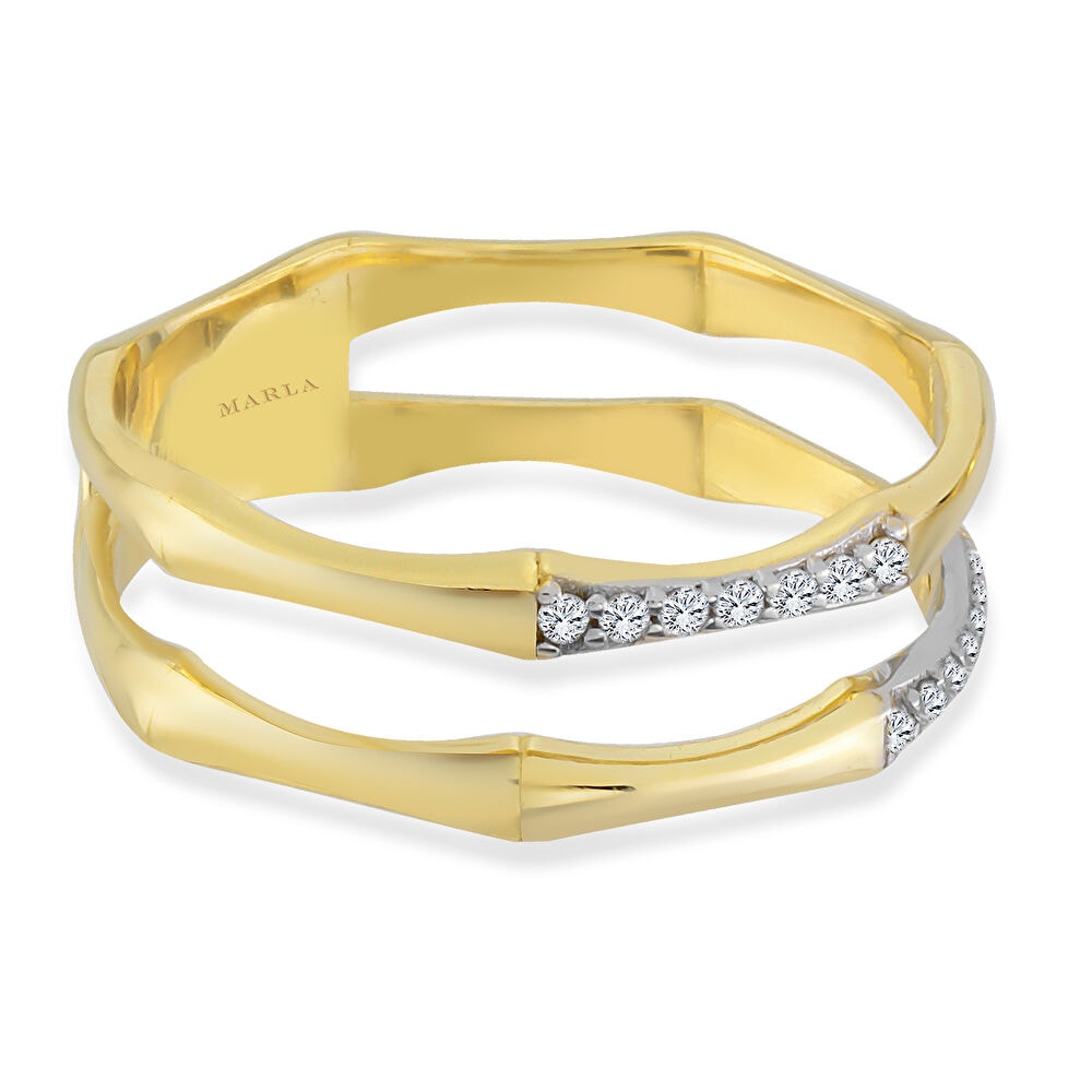 Taş Detaylı Altın Yüzük