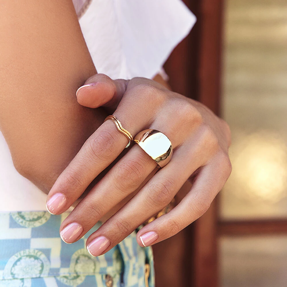 Altın Geometrik Yüzük