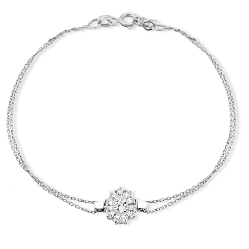 Beyaz Altın Damla Baget Bileklik