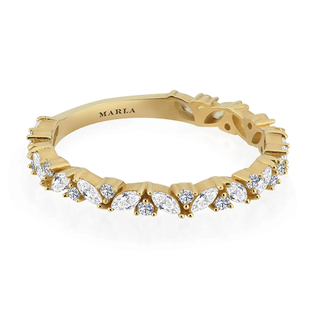 Altın Taş Detaylı Yüzük