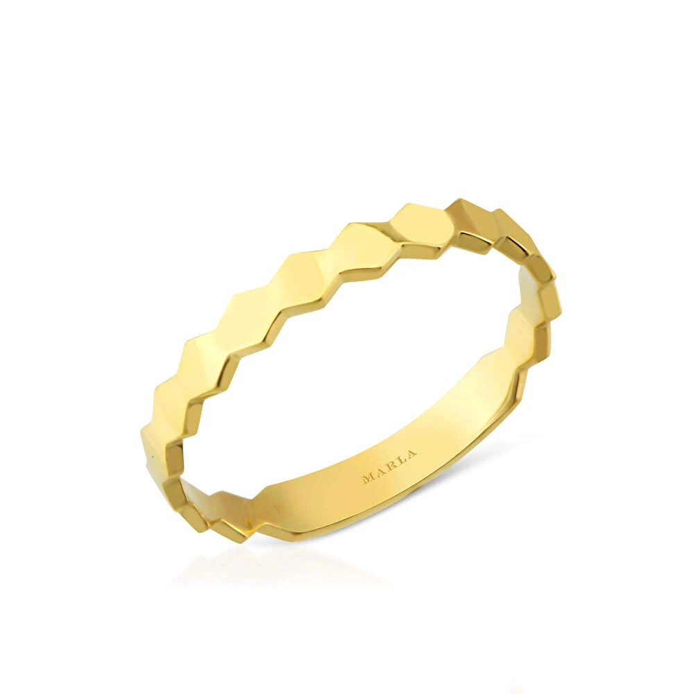 Geometrik Altın Yüzük