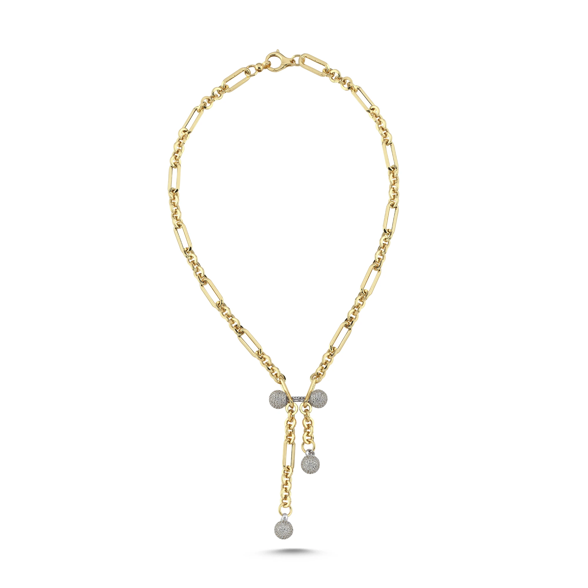 Taş Detaylı Altın Set