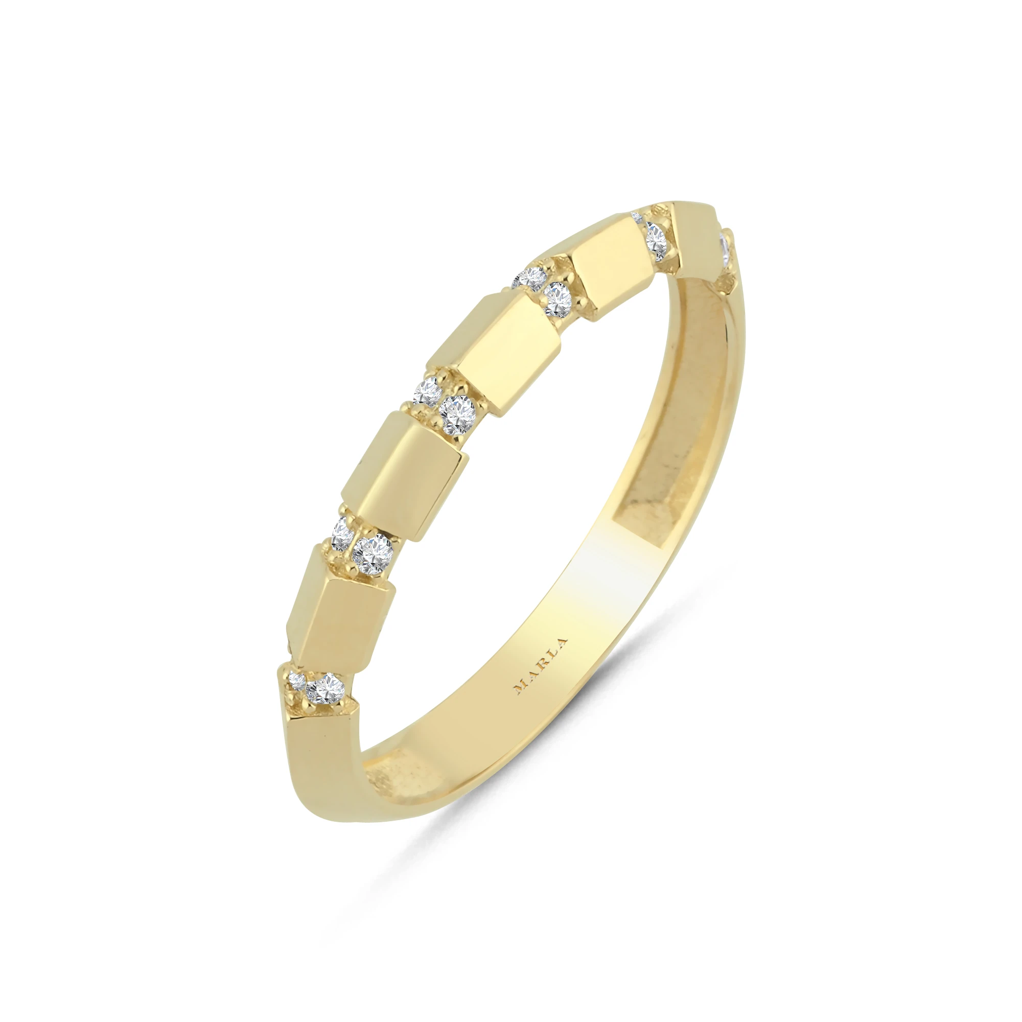 Taş Detaylı Altın Yüzük