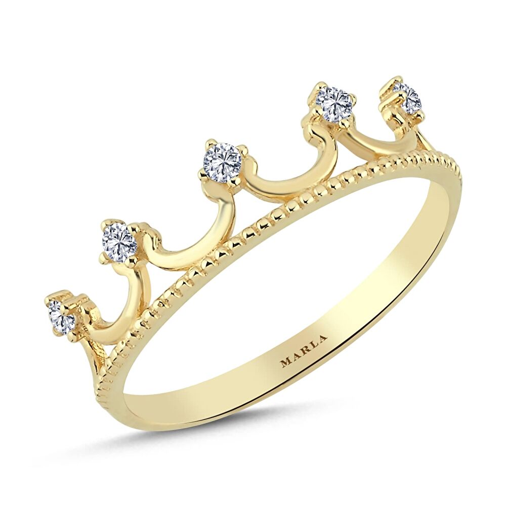 Taş Detaylı Altın Yüzük