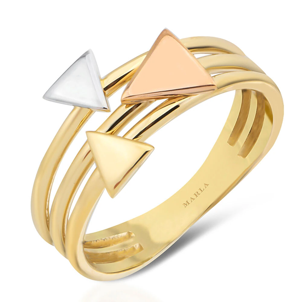 Geometrik Altın Yüzük