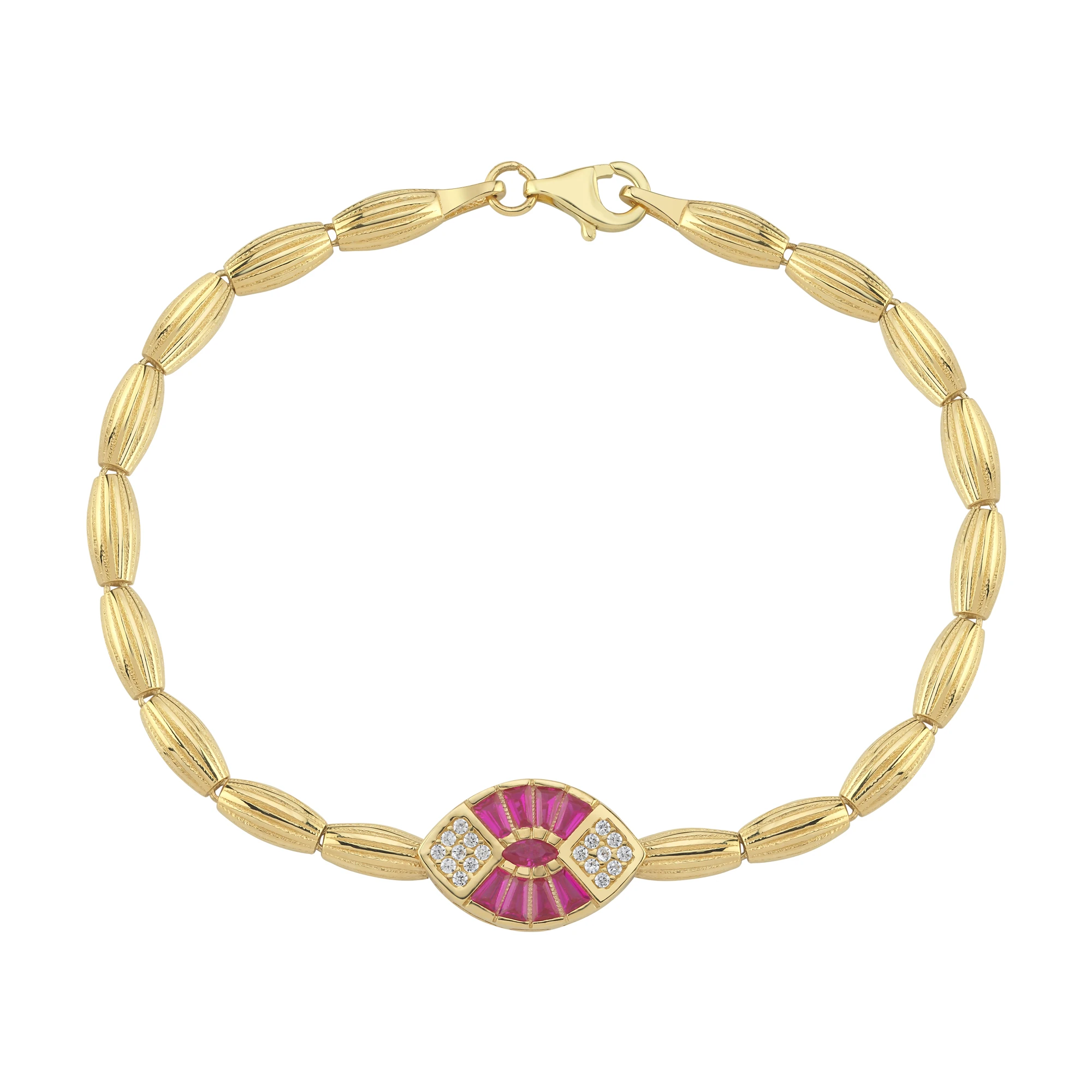 Renkli Taşlı Altın Bileklik