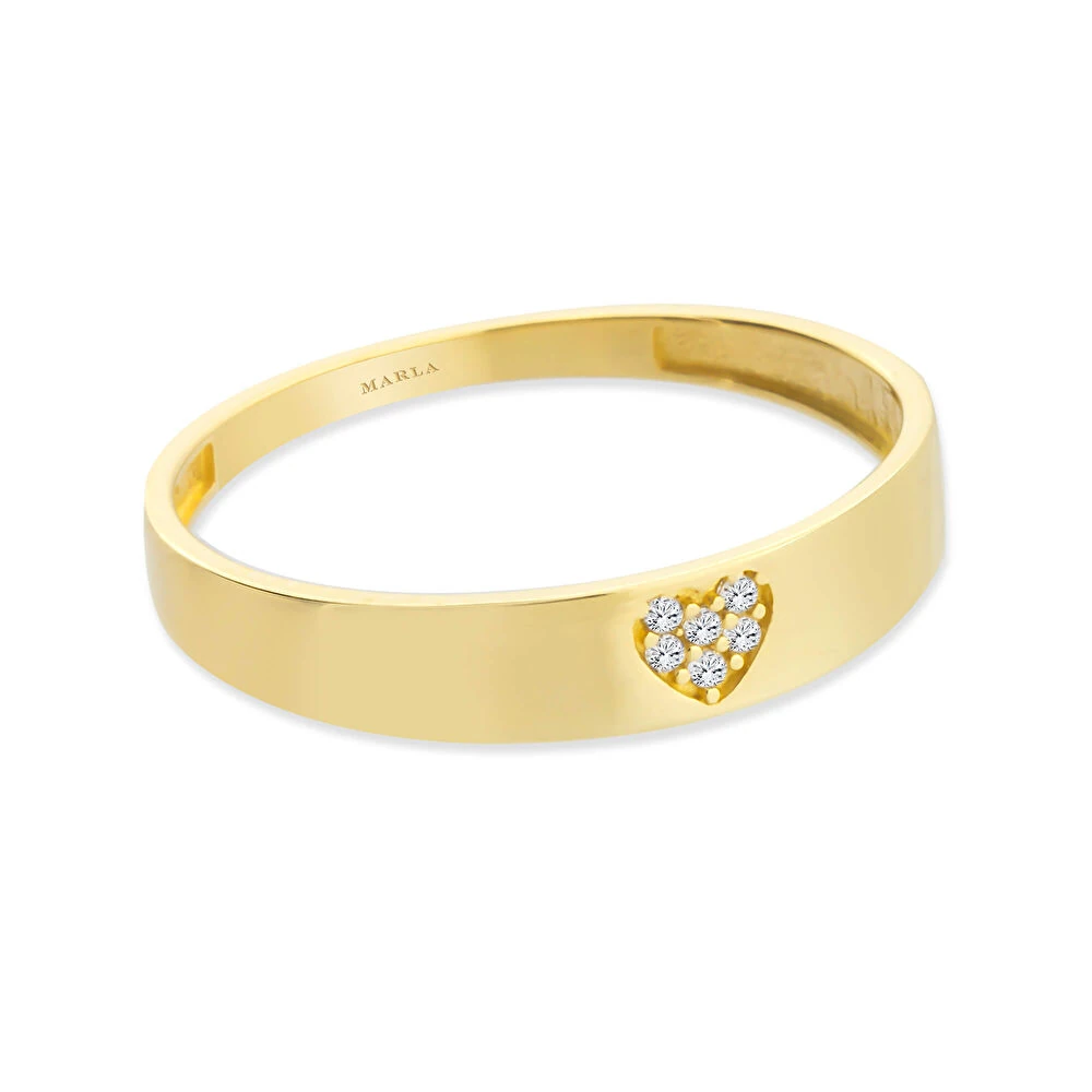 Altın Kalp  Detaylı Yüzük