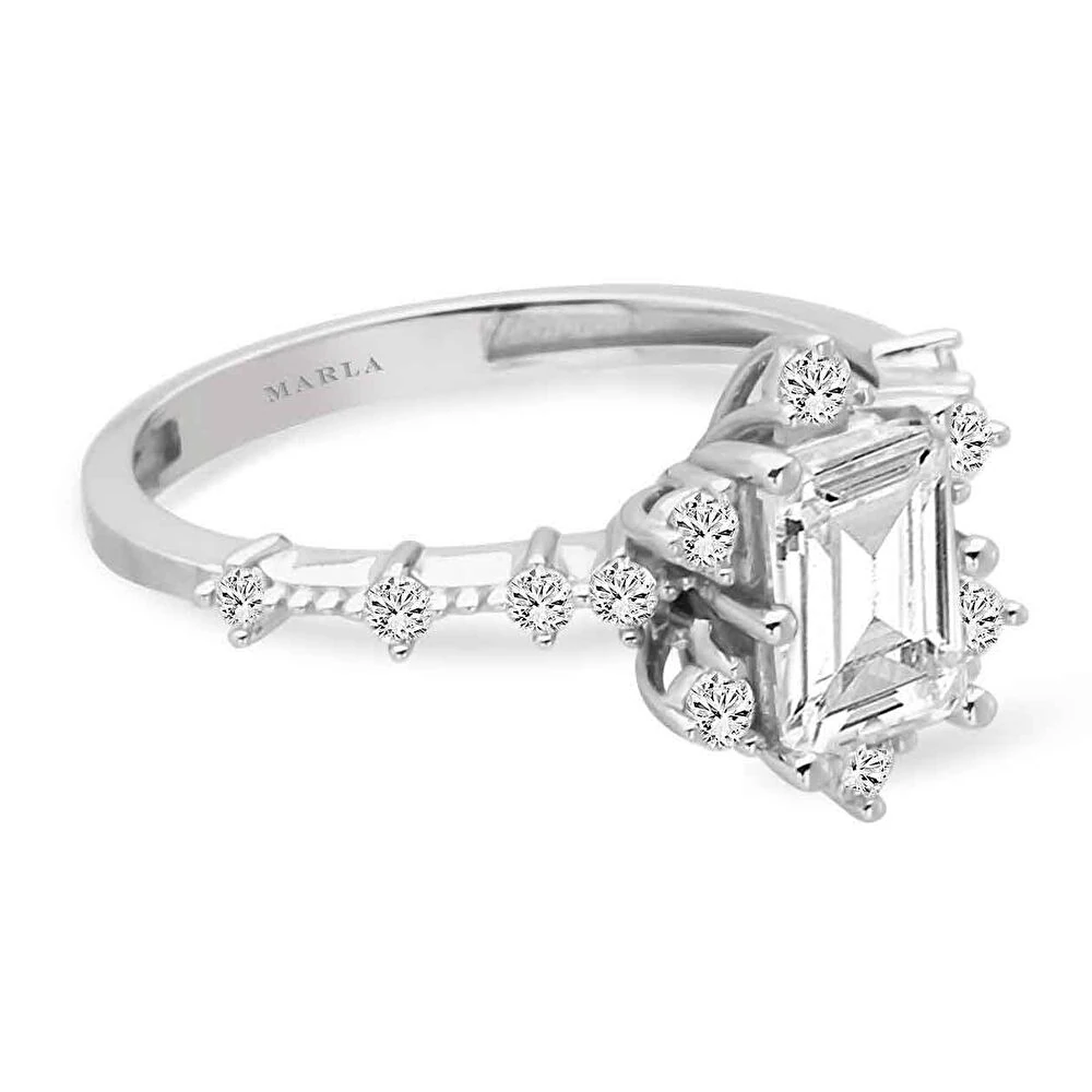 Baget Beyaz AltınTektaş Yüzük