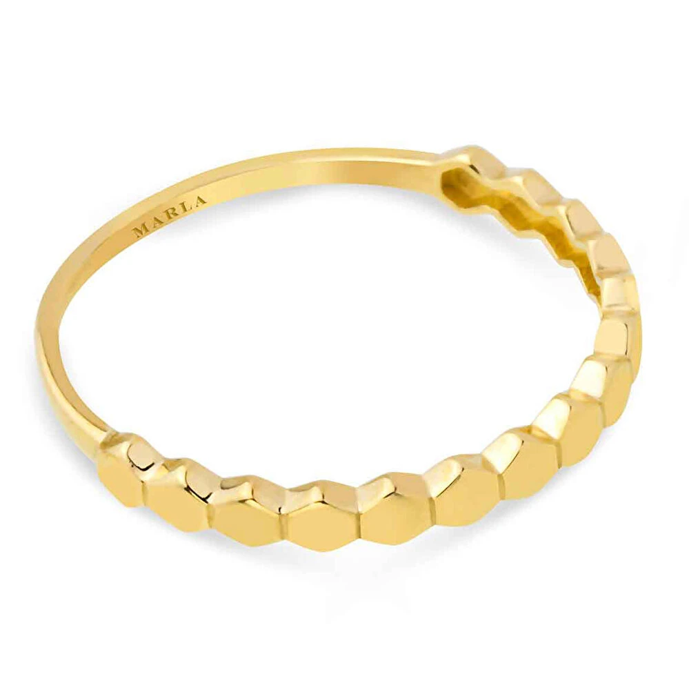 Altın Geometrik Minimalist Yüzük