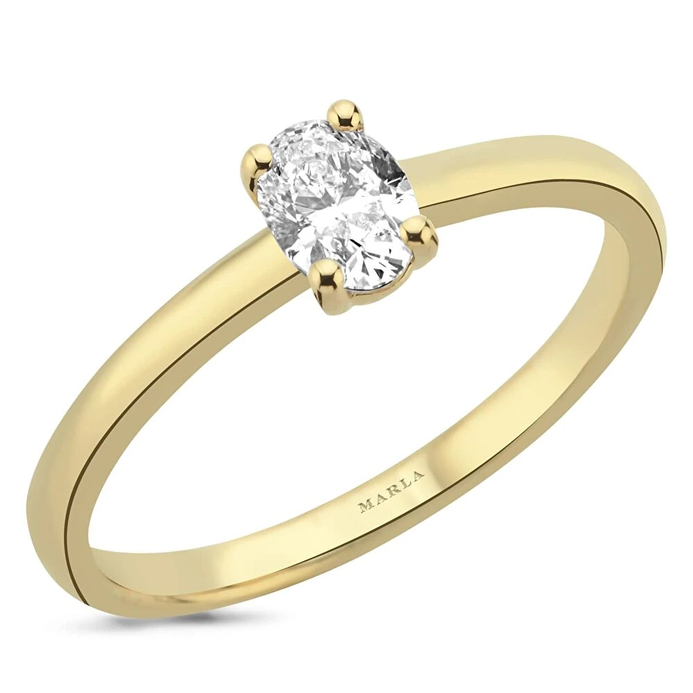 Oval Tektaş Pırlanta 0.30 Karat