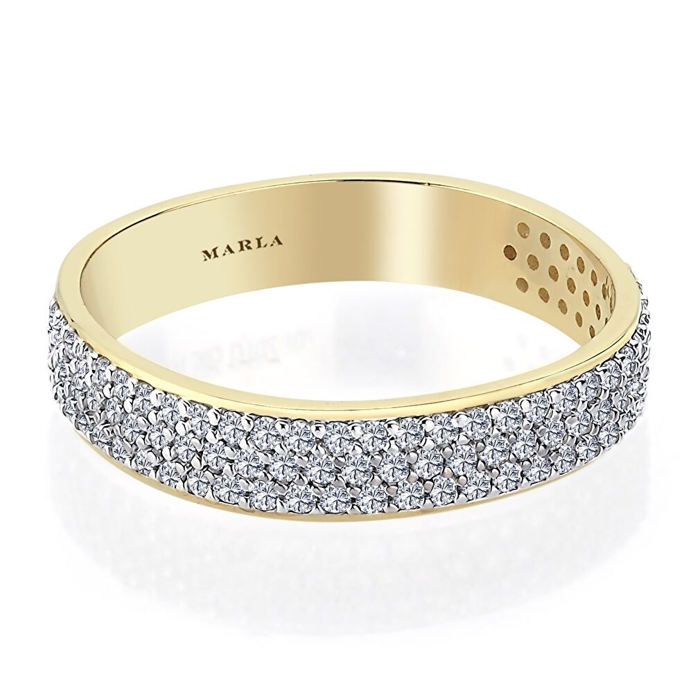 Taş Detaylı Altın Yüzük