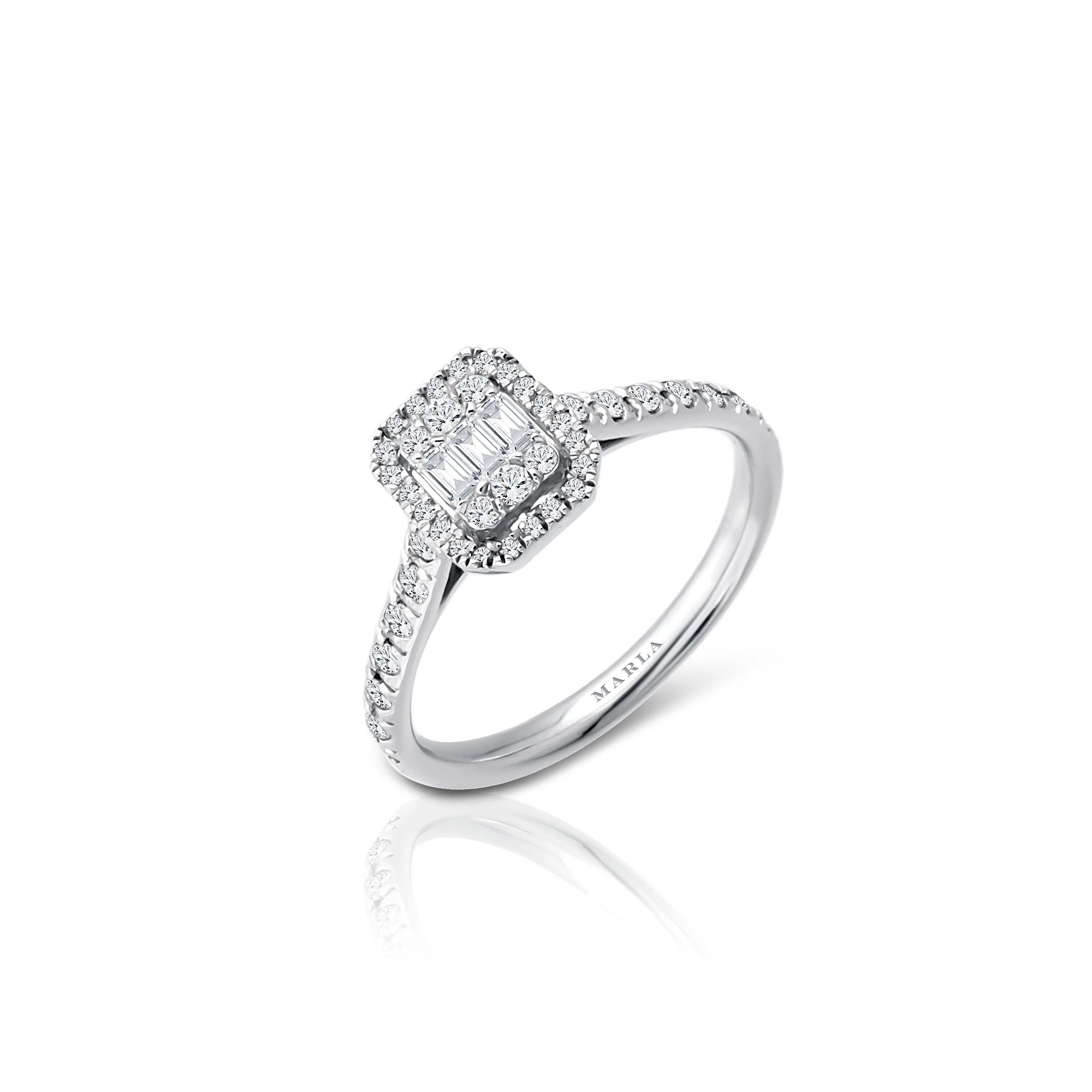 Pırlanta Baget Yüzük 0.60 Karat