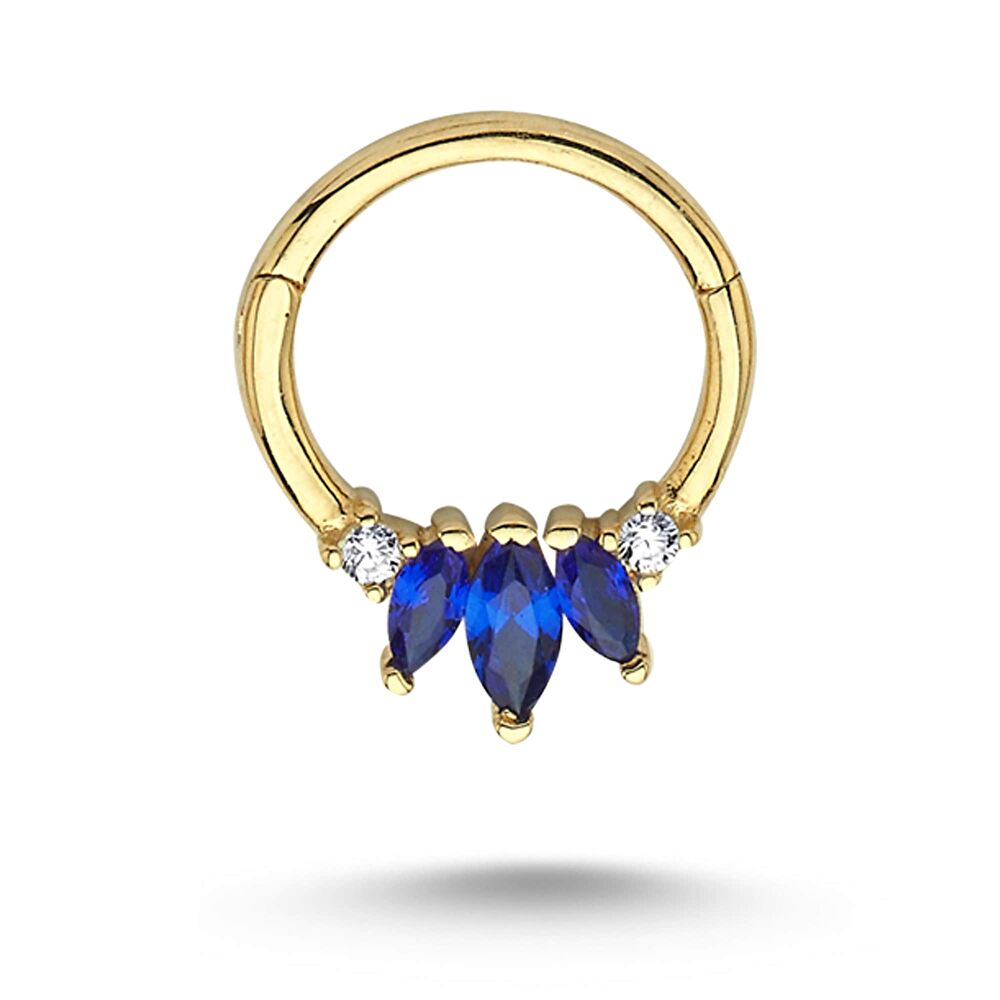 Markiz Kesim Safir  Halka Piercing