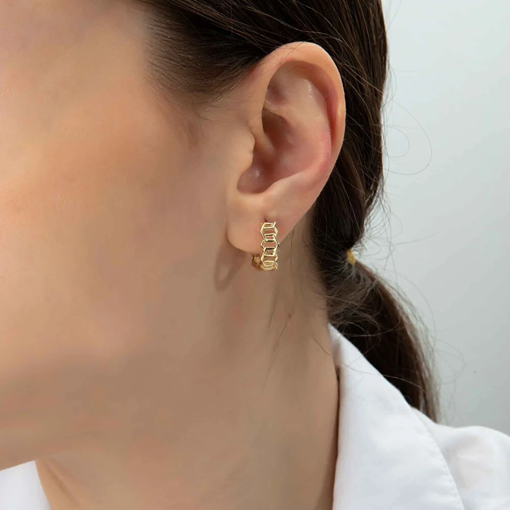 Altıgen Halka Küpe