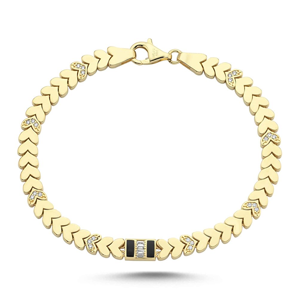 Altın Baget Detaylı Bileklik