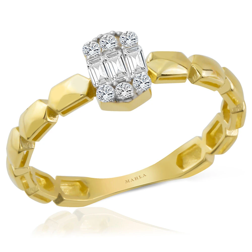 Mini Baget Altın Yüzük