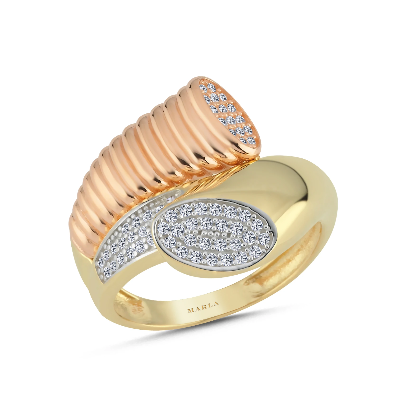 Altın Üç Renk Yüzük