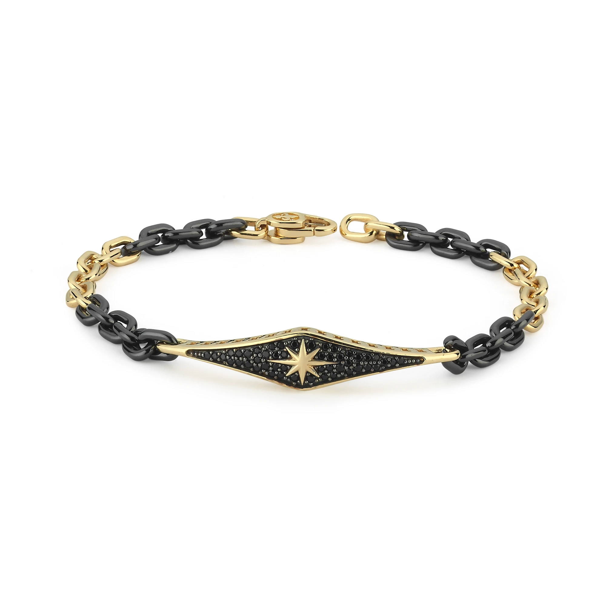 Altın iki Renk Erkek Bileklik