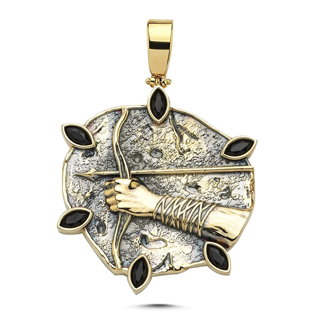 Altın Yay Burcu Kolye Ucu