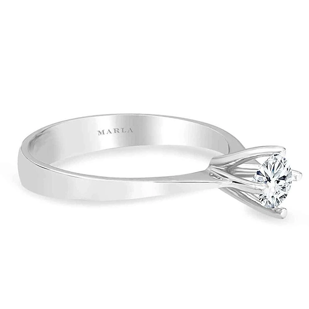 Pırlanta Violet Tektaş Yüzük 0.50 Karat