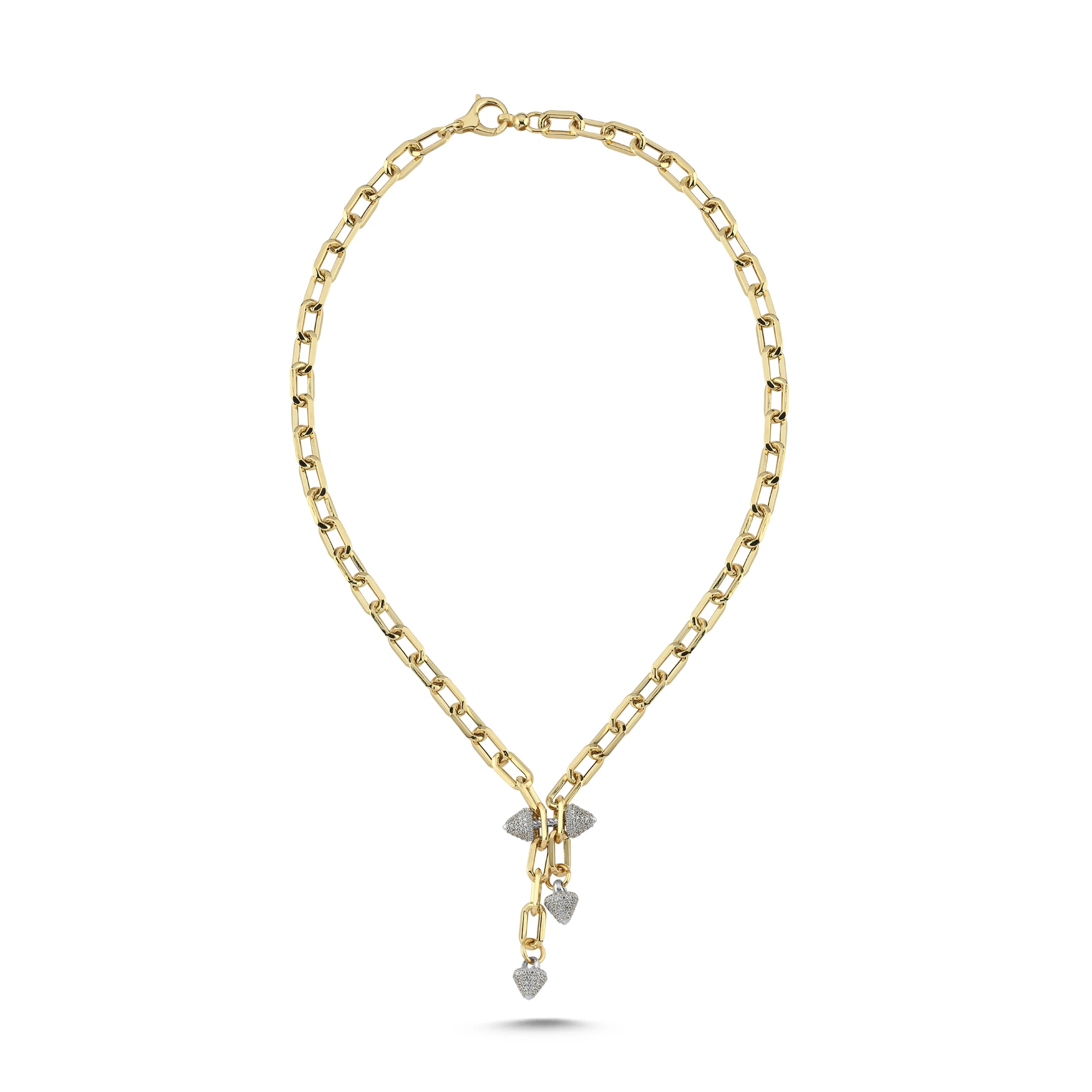 Taş Detaylı Altın Set