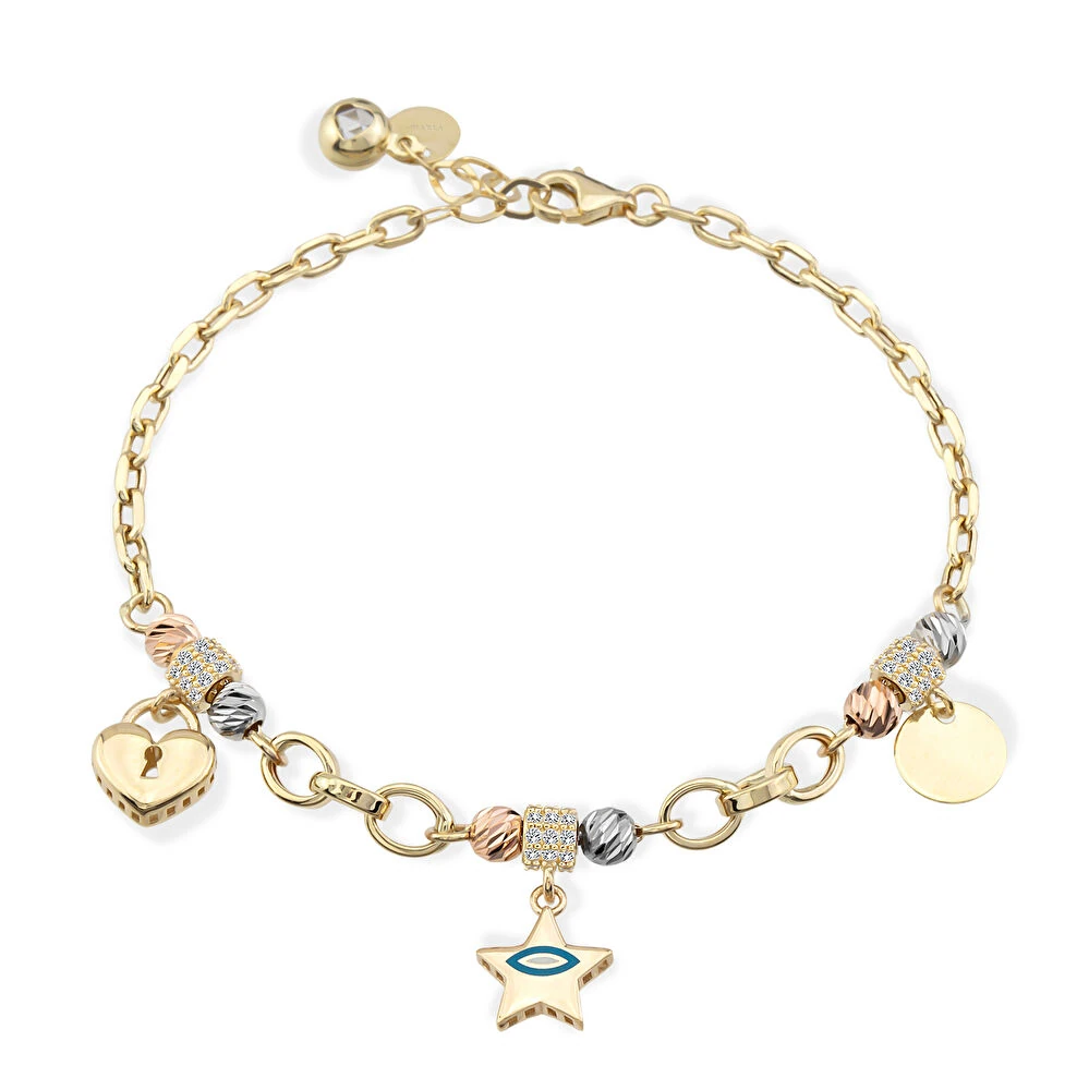 Yıldız Charmlı Altın Bileklik