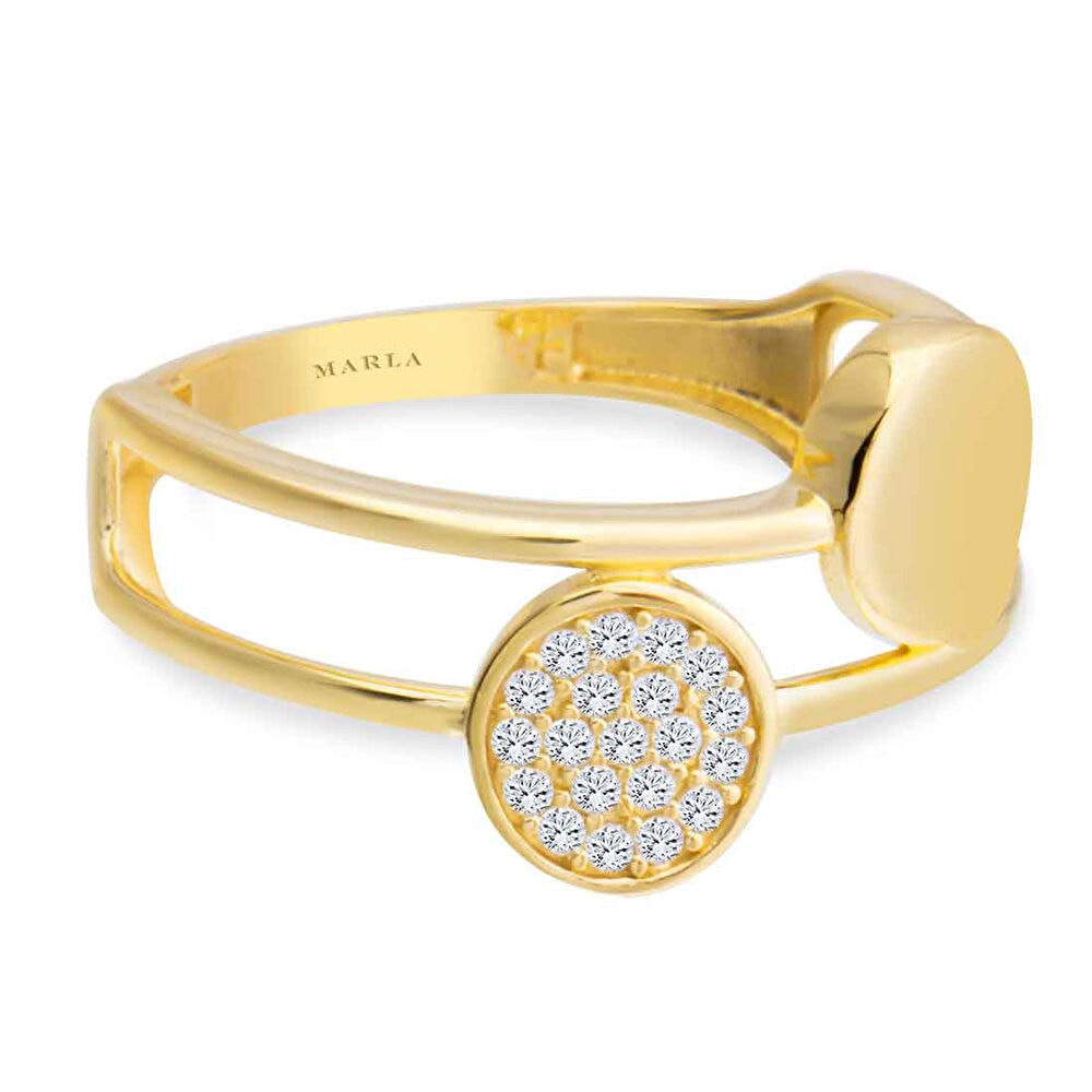 Taş Detaylı Altın Yüzük