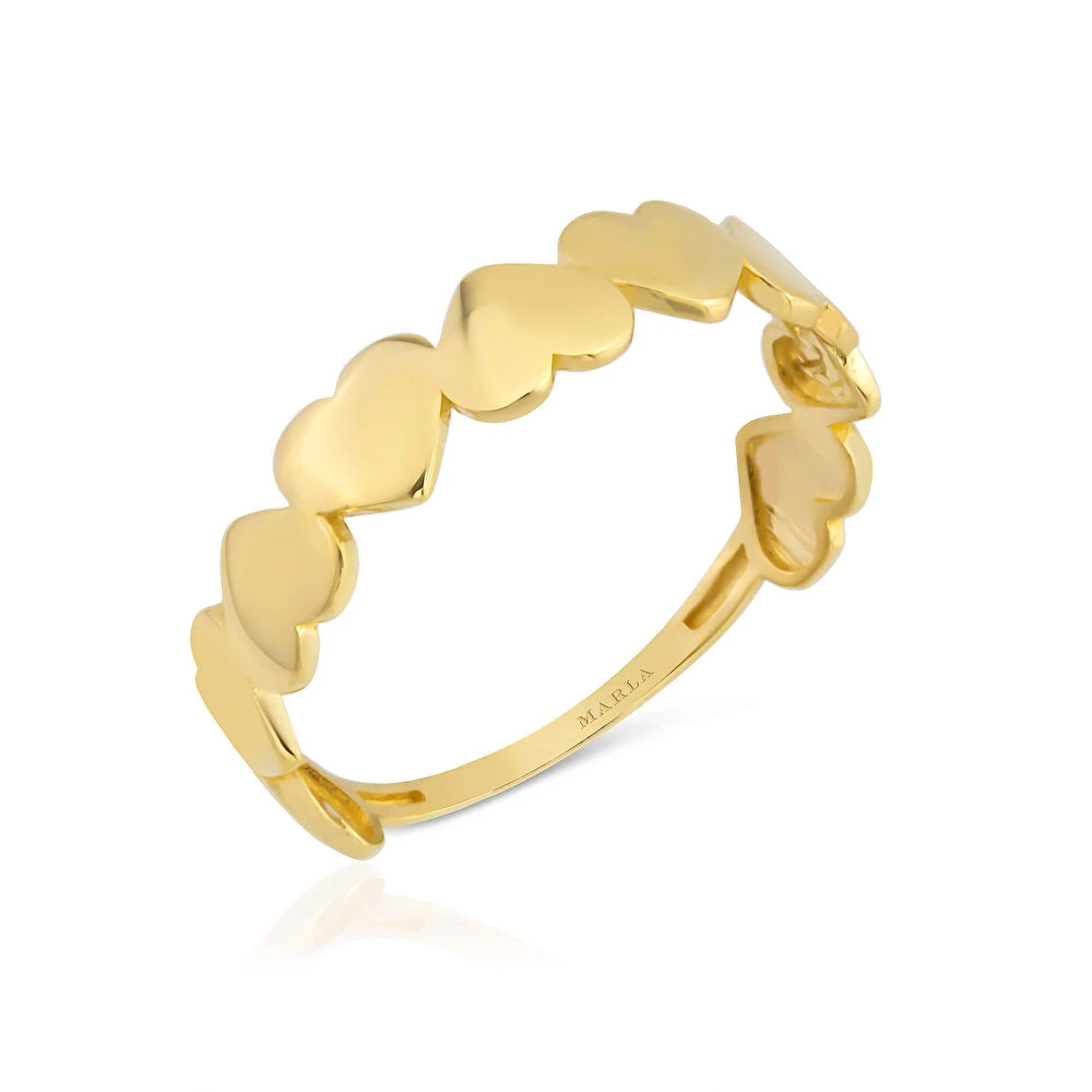 Kalp Sıralı Yüzük