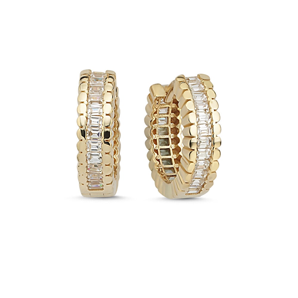 Altın Baget Halka Küpe