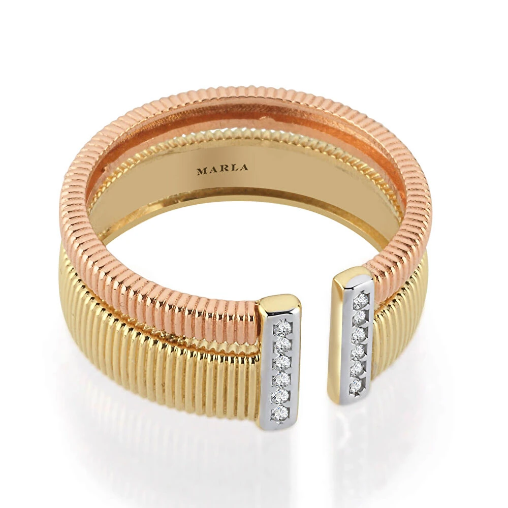 Altın Üç Renk Yüzük