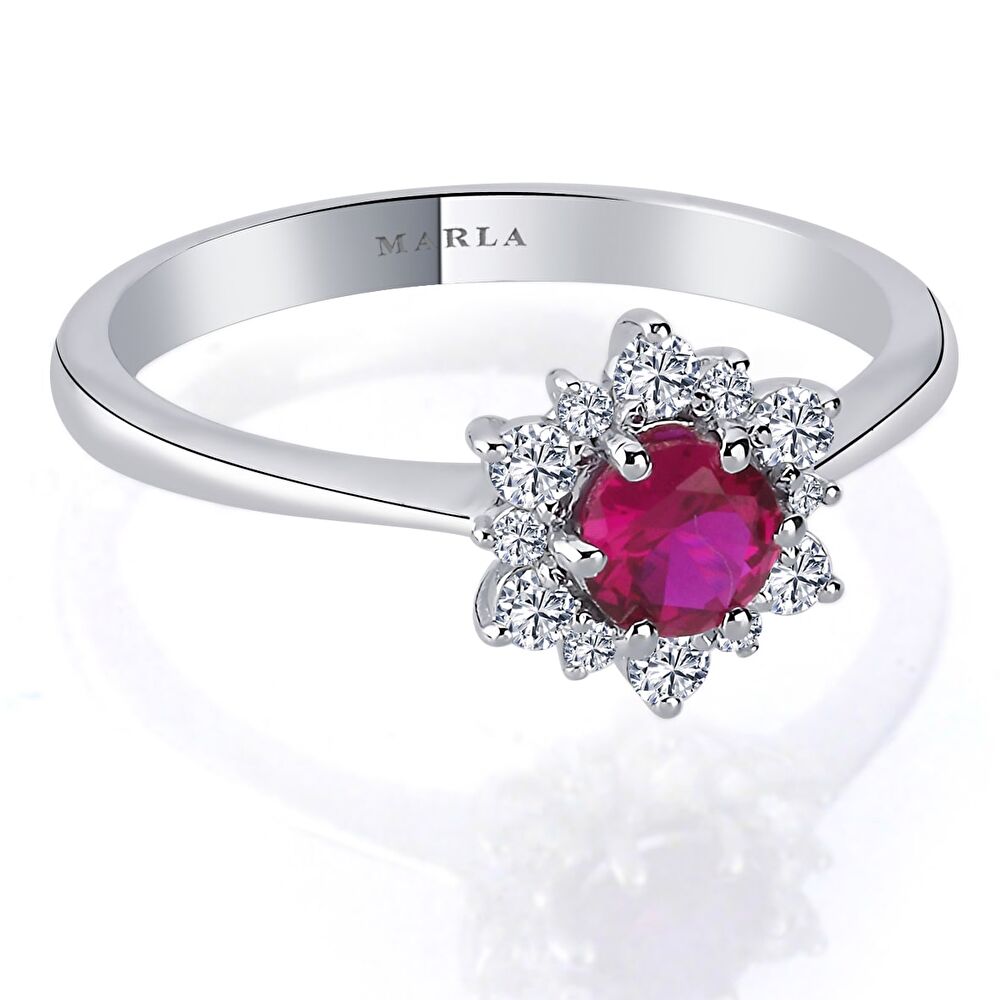 Pembe safir Yüzük 0.39 Karat