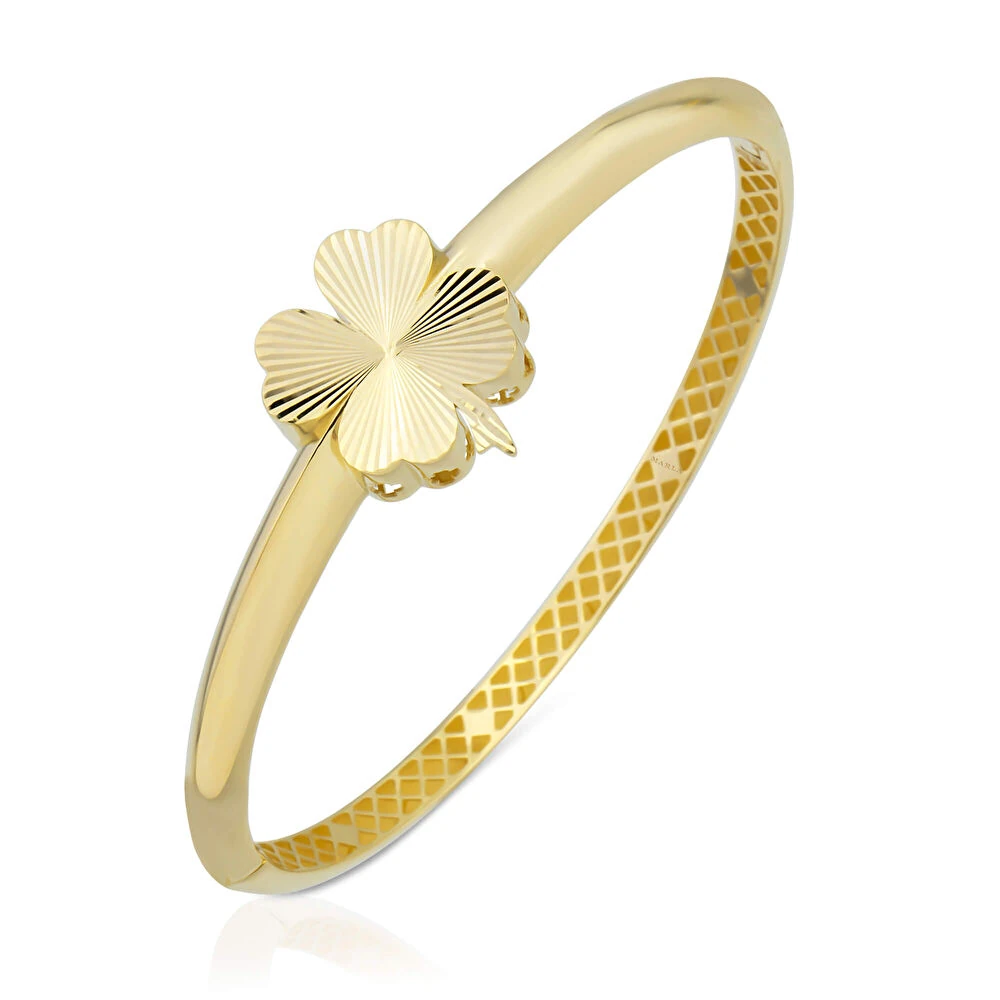 Yonca Detaylı Altın Kelepçe