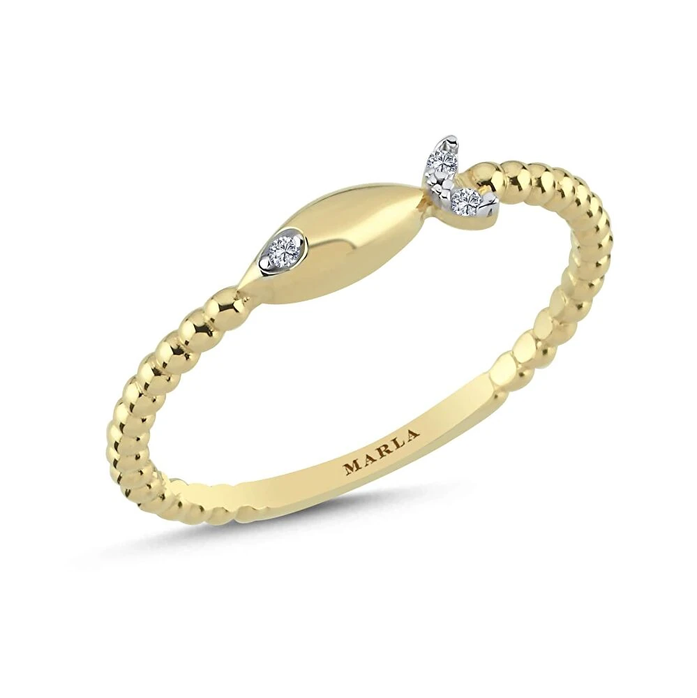 Taş Detaylı Altın Yüzük