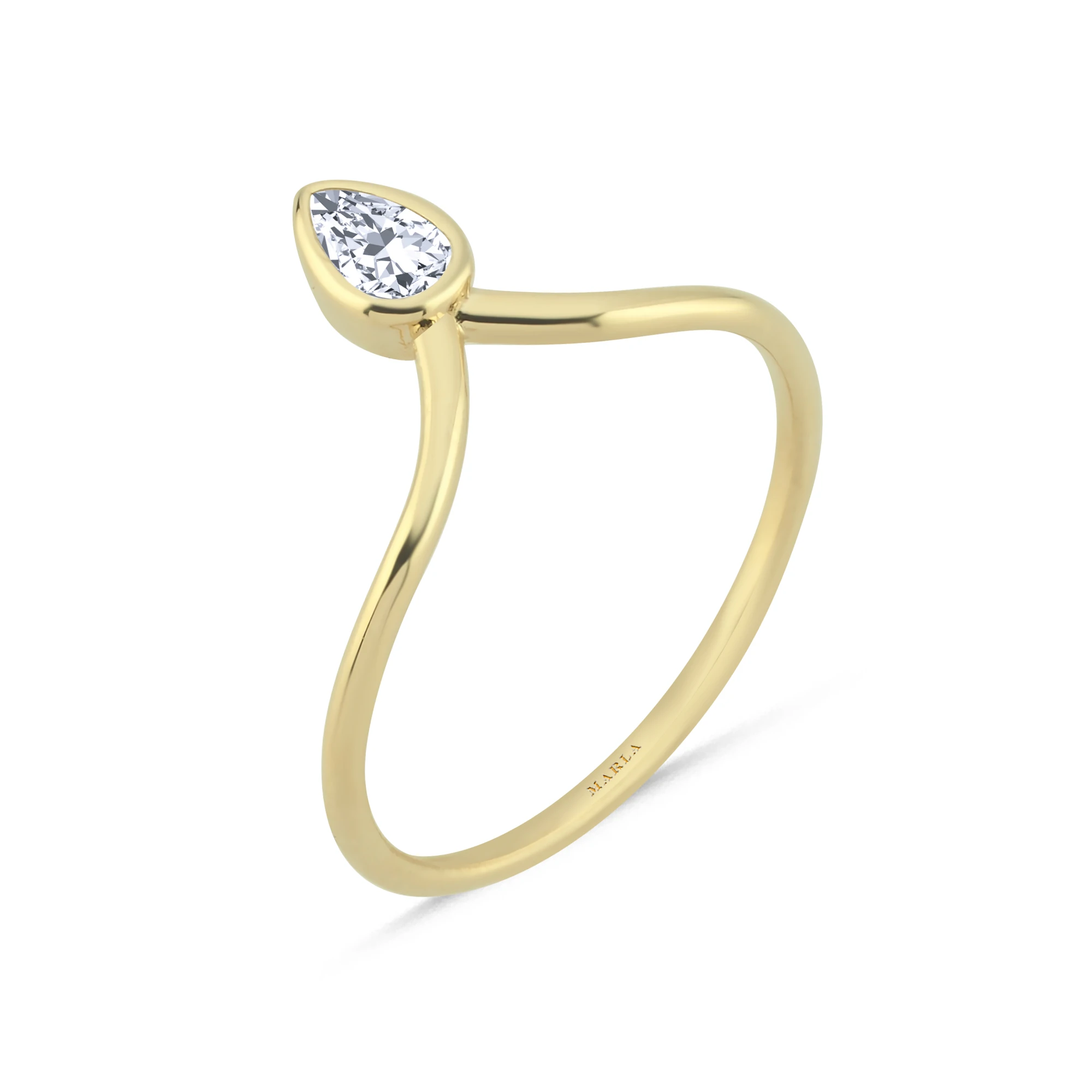 Taş Detaylı Altın Yüzük