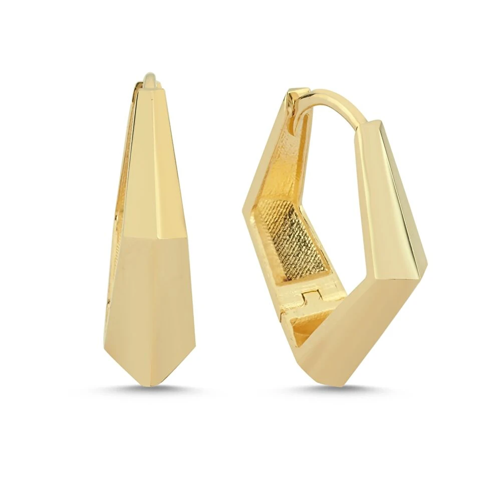 Altın Geometrik Küpe