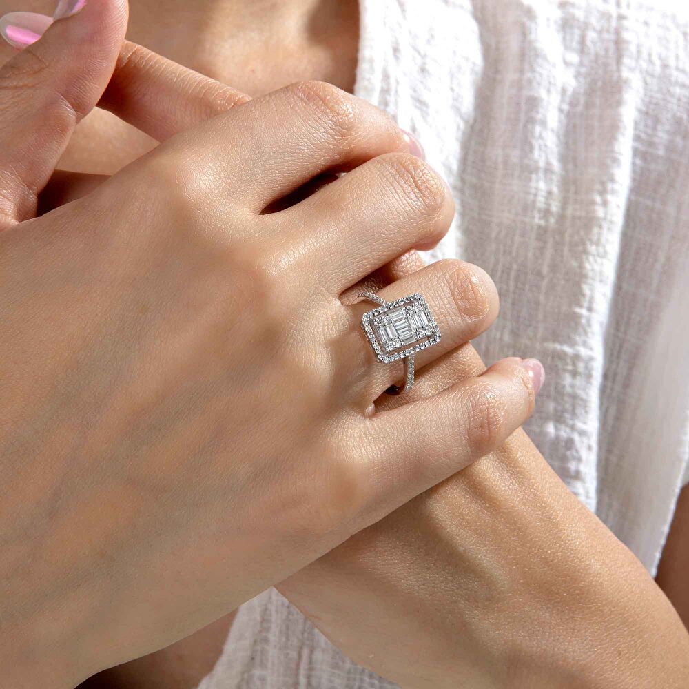 Pırlanta Baget Yüzük 0.92 Karat